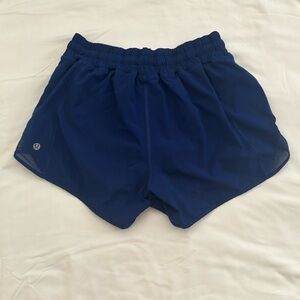 Royal blue hotty hot 4” LR lululemon shorts